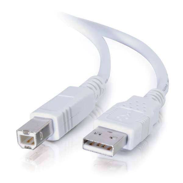 C2G CG13401 5M (16.4Ft) USB 2.0 White A/B Cable