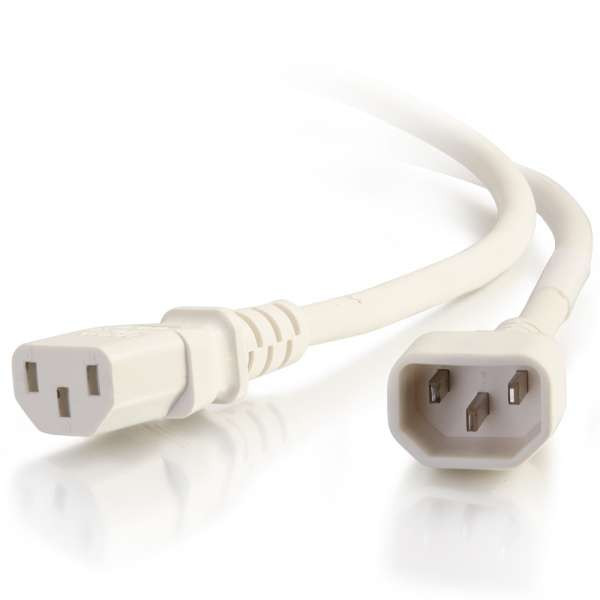 C2G CG17557 6Ft 14AWG White Power Cord