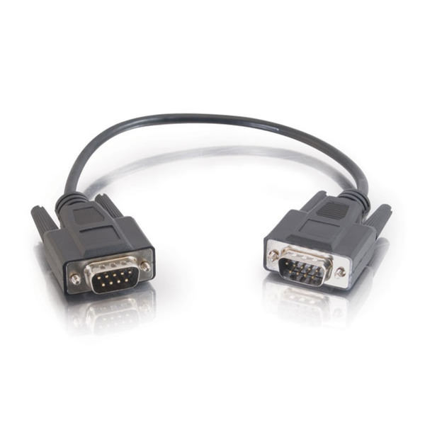 C2G CG25220 3Ft DB9 M/M Serial RS232 Black Cable