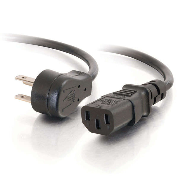 C2G CG27901 3Ft 18 AWG Universal Flat Panel Power Cord