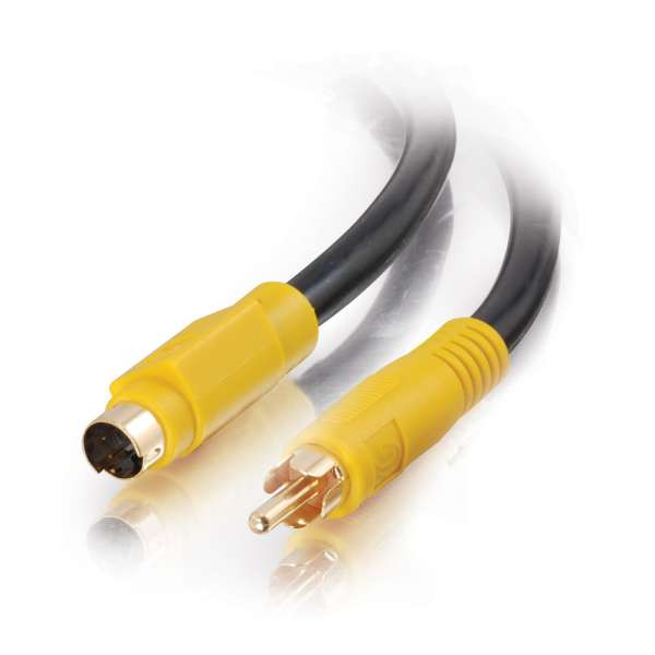 C2G CG27965 12Ft Value Series Bi-Directional S-Video to Composite Video Cable