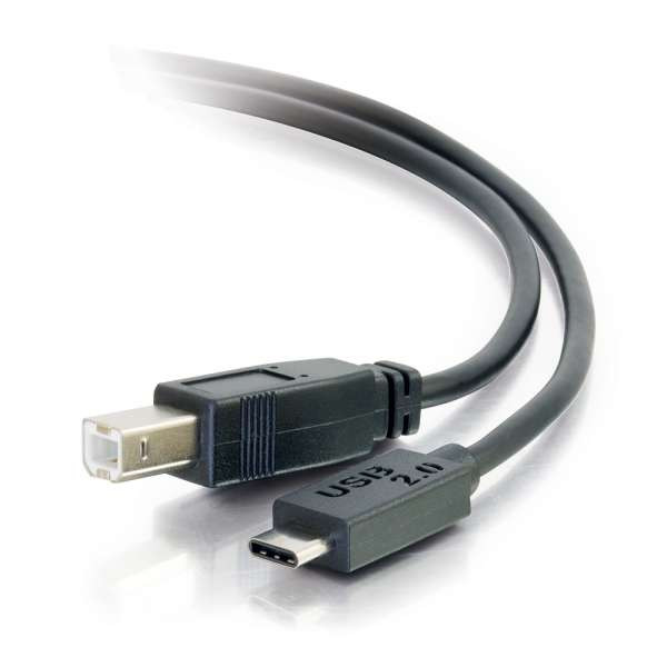 C2G CG28858 3Ft USB 2.0 USB-C to USB-B Black M/M Cable