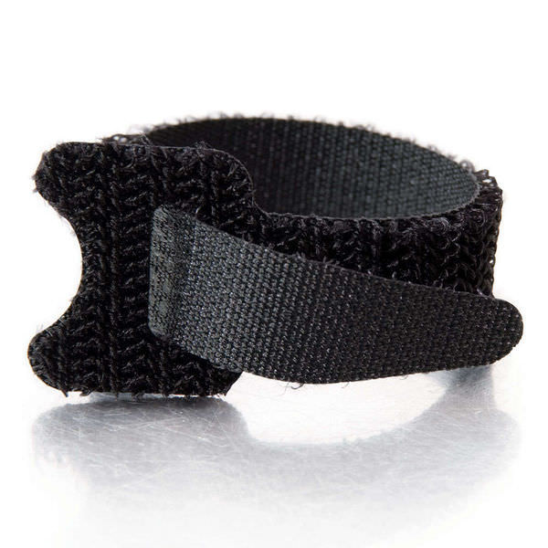 C2G CG29858 6" Hook-&-Loop Black Cable Management Wraps, 12 Pack