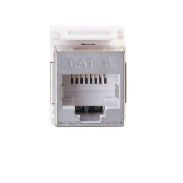 C2G CG35212 180 Degree Silver Cat6 RJ45 UTP Shielded Keystone Jack
