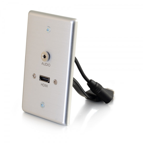 C2G CG39871 HDMI & 3.5MM Audio Pass Through Single Gang Wall Plate