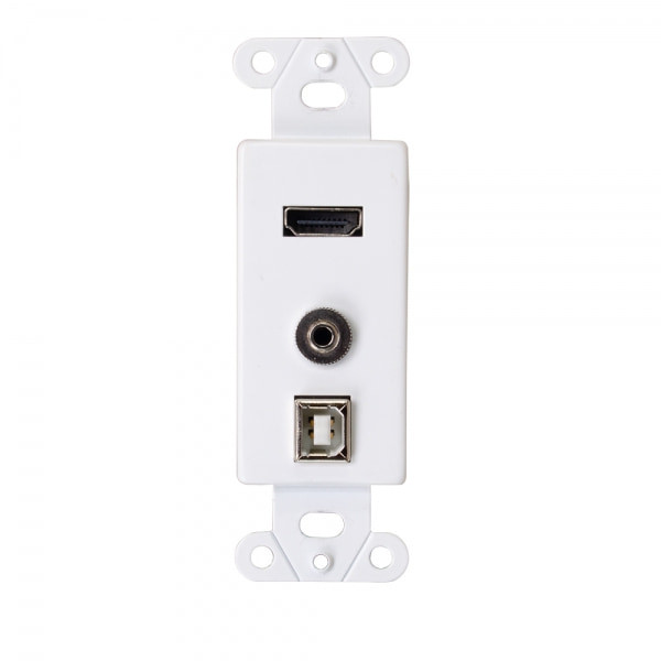 C2G CG39873 HDMI, USB & 3.5MM Audio Pass Through Decorative Wall Plate