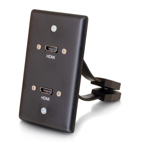 C2G CG39879 Dual HDMI Pass Through Single Gang Wall Plate
