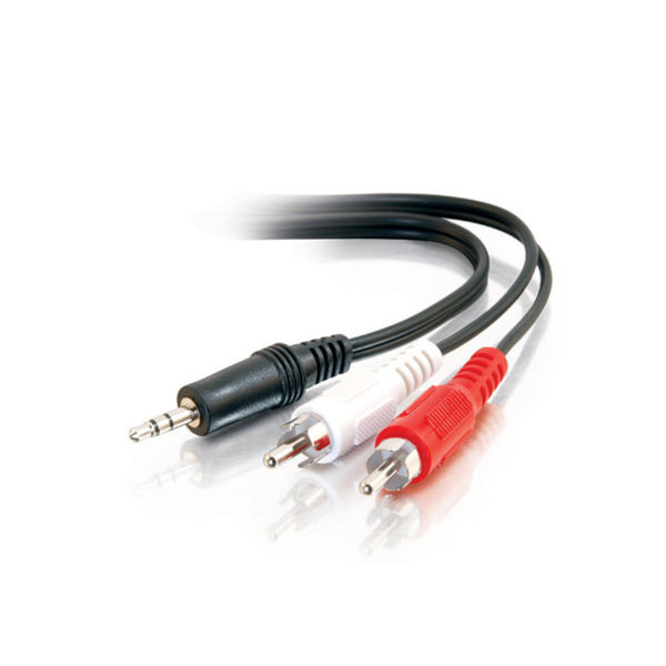 C2G CG40423 6Ft Value Series One 3.5MM Stereo Male to Two RCA Stereo Male Y-Cable