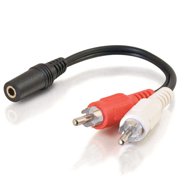 C2G CG40424 6" Value Series One 3.5MM Stereo Female To Two RCA Stereo Male Y-Cable