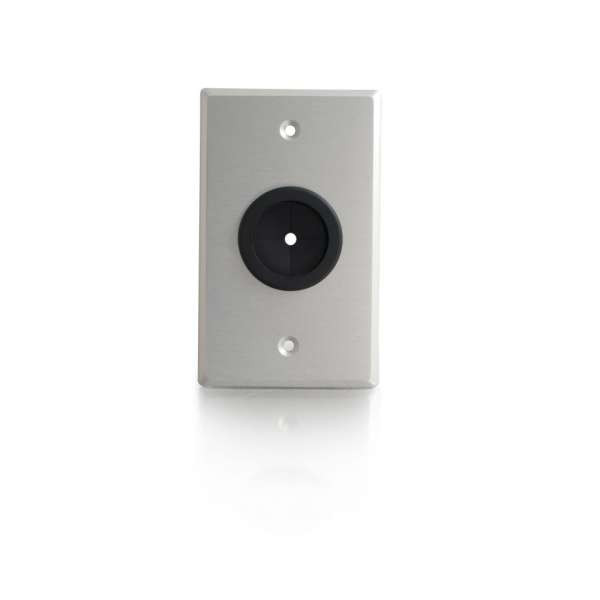 C2G CG40488 1" Grommet Cable Pass Through Brushed Aluminum Single Gang Wall Plate
