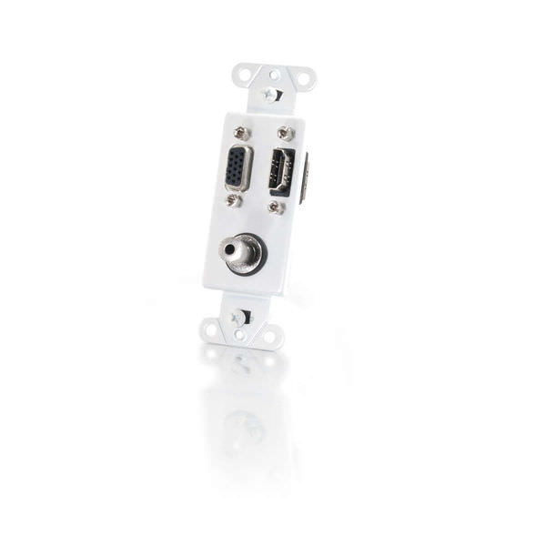 C2G CG41031 HDMI, VGA & 3.5MM Audio Pass Through Wall Plate