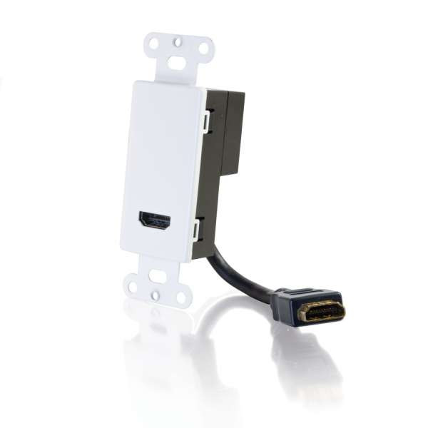 C2G CG41043 HDMI Pass Through White Wall Plate