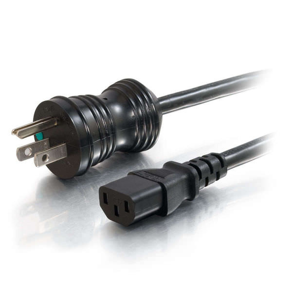 C2G CG48005 8Ft 16 AWG Hospital Grade Black Power Cord