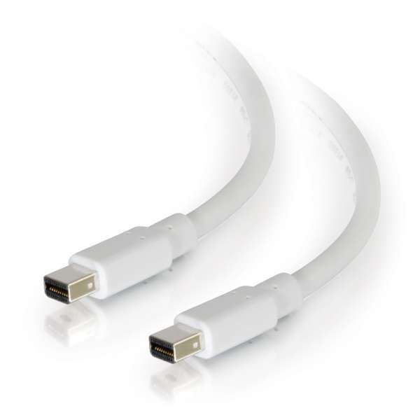 C2G CG54411 6Ft 4K 30Hz Mini DisplayPort White Cable