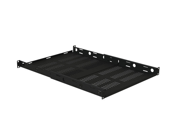 VMP ER-S1U4P Vented 1U Adjustable Four Post Rack Shelf