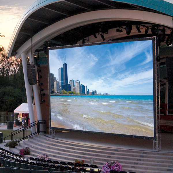 Draper Lace & Grommet Fixed Projection Screen