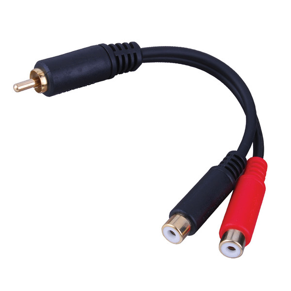 Vanco AGH3E 6" Premium Gold Plated RCA "Y" Cable Adapter