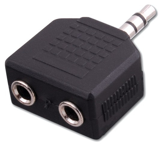 Vanco AD531G (2) 3.5mm Stereo Jacks to 3.5mm Stereo Plug Adapter
