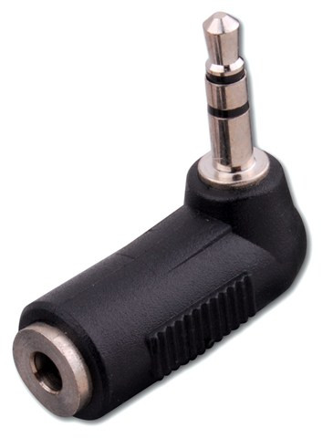 Vanco 110034 3.5mm Stereo Plug to Right Angle 3.5mm Stereo Jack Adapter