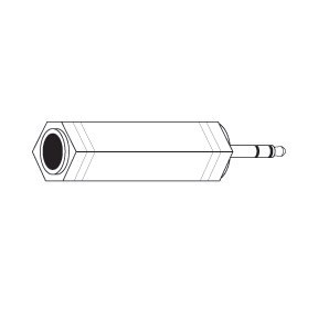 Vanco AD528 1/4" Stereo Jack- 3.5mm Stereo Plug Adapter