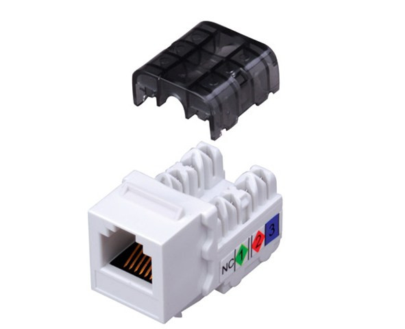 Vanco 824053 Category 3 6-Conductor Light Almond 90 Degree Keystone Insert