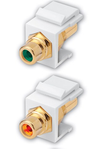 Vanco 820613 Orange RCA Keystone Insert