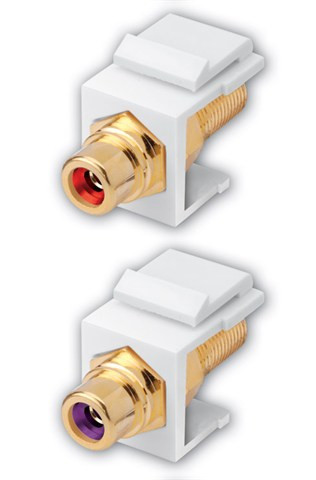 Vanco 820634 Red RCA Keystone Insert