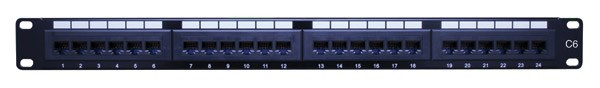 Vanco 820664 24 Port 1U Category 6 Patch Panel