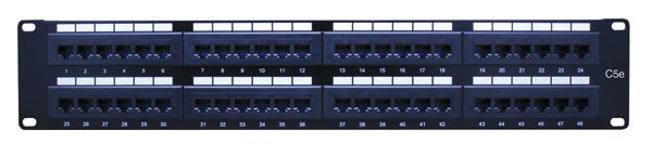 Vanco 820548 48 Port 2U Category 5E Patch Panel
