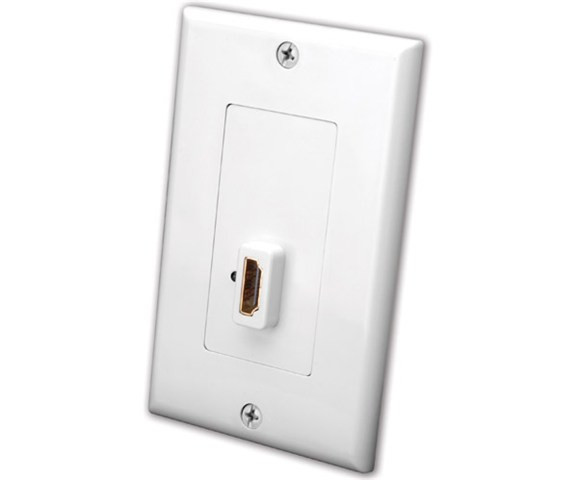 Vanco 120900 Slim Line HDMI Decor Single Wall Plate