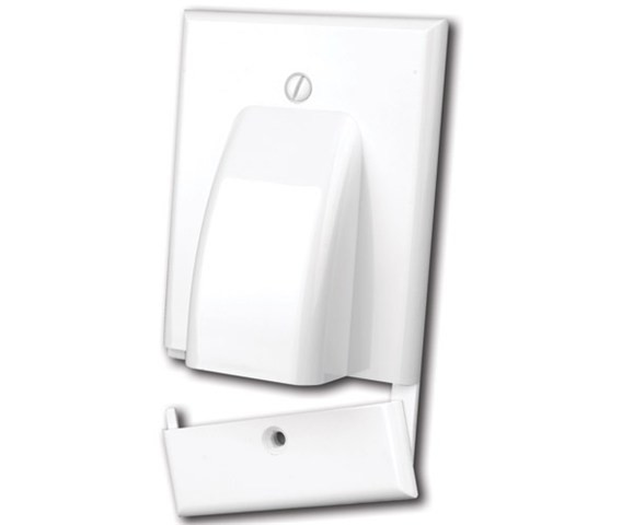 Vanco 120617 Hinged Bulk Cable Single White Wall Plate