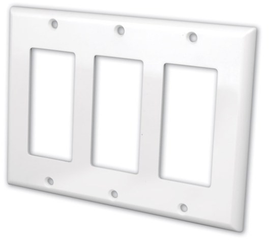 Vanco 820503 Decor Style Triple Ivory Face Plate