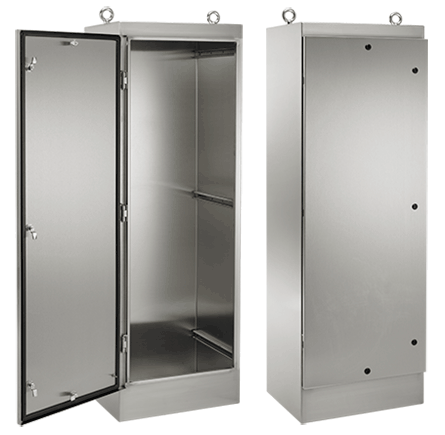 Hoffman A72HS3624SSLPQT Type 4X Stainless Steel Continuous Hinge Clamp Enclosure