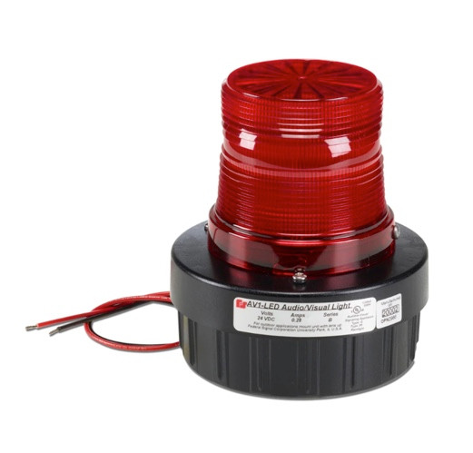 Federal Signal AV1-LED-024R 24VDC Red Audible Visual Flashing LED Light