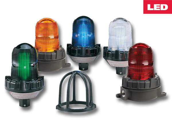 Federal Signal 191XL-S024C 24VDC Clear Hazardous Location Default Flashing LED Light