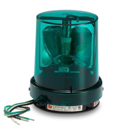 Federal Signal 121SLED-120G 120-240VAC Green Vitalite Rotating LED Warning Light