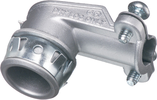 Arlington 85ST 3/8" Spring-Steel Clip 90-Degree SNAP-TITE Connector