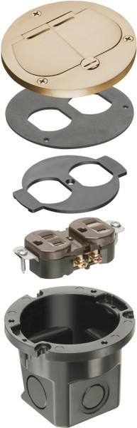 Arlington FLB3532MB Flush-to-Floor Round Cut-in Floor Box Kit