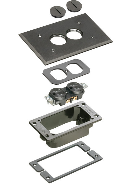 Arlington FLBC101BLTK Concrete Rough-In Floor Box & Trim Kit