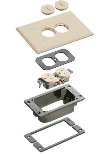 Arlington FLBC101MBTK Concrete Rough-In Floor Box & Trim Kit
