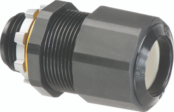 Arlington LPCG754BL 3/4" Low Profile Strain Relief Non-Metallic Cord Connector
