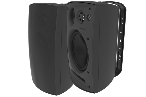 Adept Audio IO80B 8" Black 3-Way Surface-Mount Indoor/Outdoor Speakers