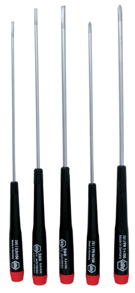 Wiha 26192 5 Piece Precision Slotted and Phillips Screwdriver Set