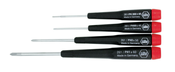 Wiha 26194 4 Piece Precision Phillips Screwdriver Set