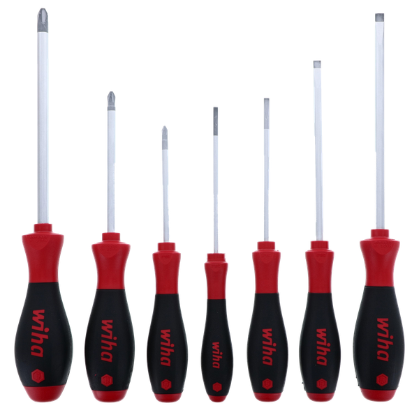 Wiha 30278 7 Piece SoftFinish Slotted and Phillips Screwdriver Set