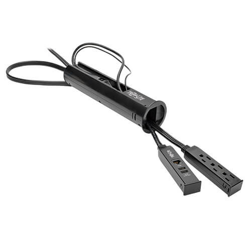 Tripp-Lite TLP310DMUSB 3-Outlet Desktop-Grommet Surge Protector