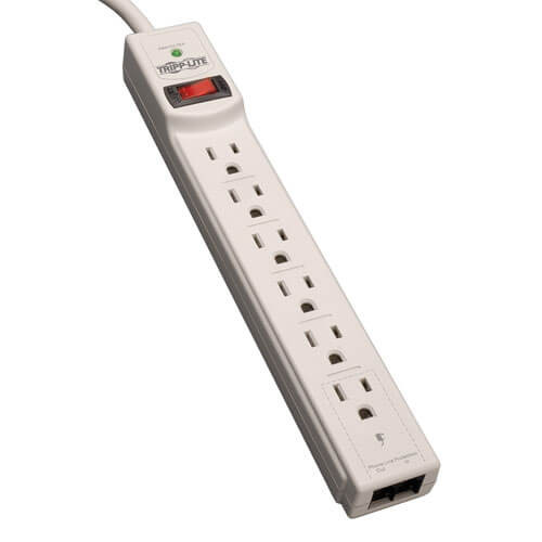 Tripp-Lite TLP608TEL 6-Outlet Surge Protector