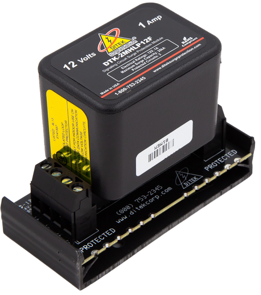 Ditek DTK-2MHLP12FWB Snap-Track Base Data & Signaling Circuit Modular Surge Protector