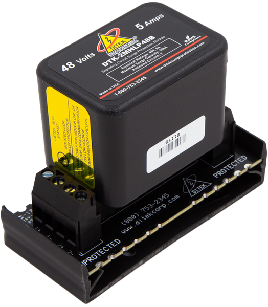 Ditek DTK-2MHLP48BWB Snap-Track Base Data & Signaling Circuit Surge Protector