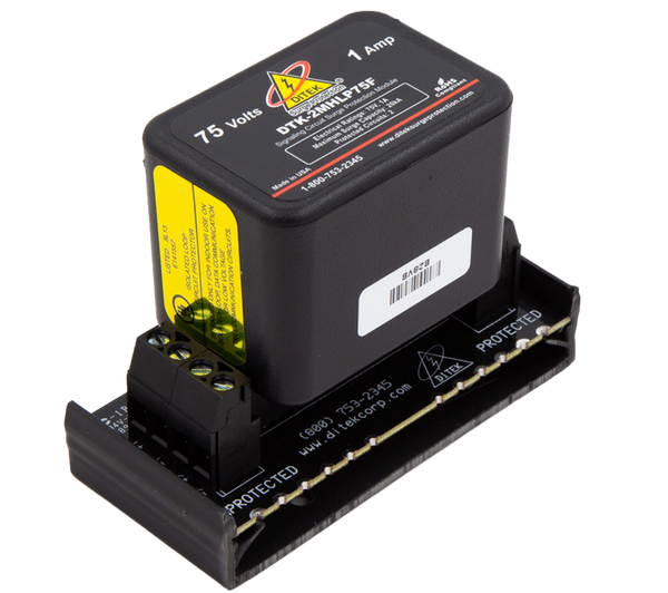 Ditek DTK-2MHLP75FWB Snap-Track Base Data & Signaling Circuit Modular Surge Protector